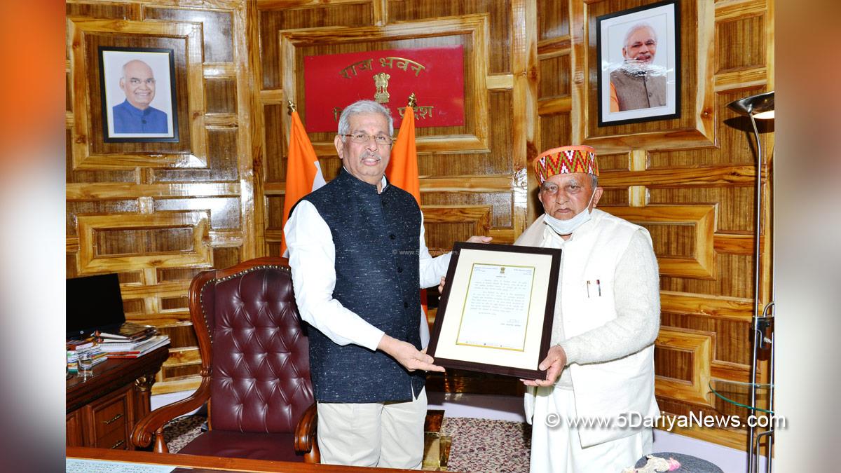 Rajendra Vishwanath Arlekar, Himachal Pradesh, Himachal, Bharatiya Janata Party, BJP, BJP Himachal, Shimla, Raj Bhawan, Vidyanand Saraik