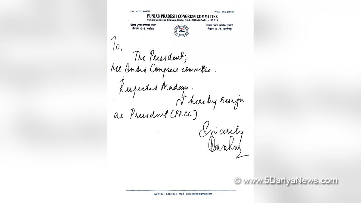 Navjot Singh Sidhu, Congress, Chandigarh, Punjab Congress, Navjot Singh Sidhu Resigns