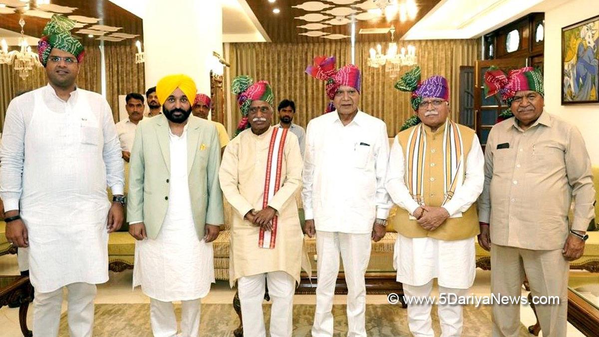 Manohar Lal Khattar, Haryana, Bharatiya Janata Party, BJP, Haryana Chief Minister, Chief Minister of Haryana, Dushyant Chautala, Bhagwant Mann, Banwarilal Purohit, Gian Chand Gupta, Sanjeev Kaushal, Bandaru Dattatraya