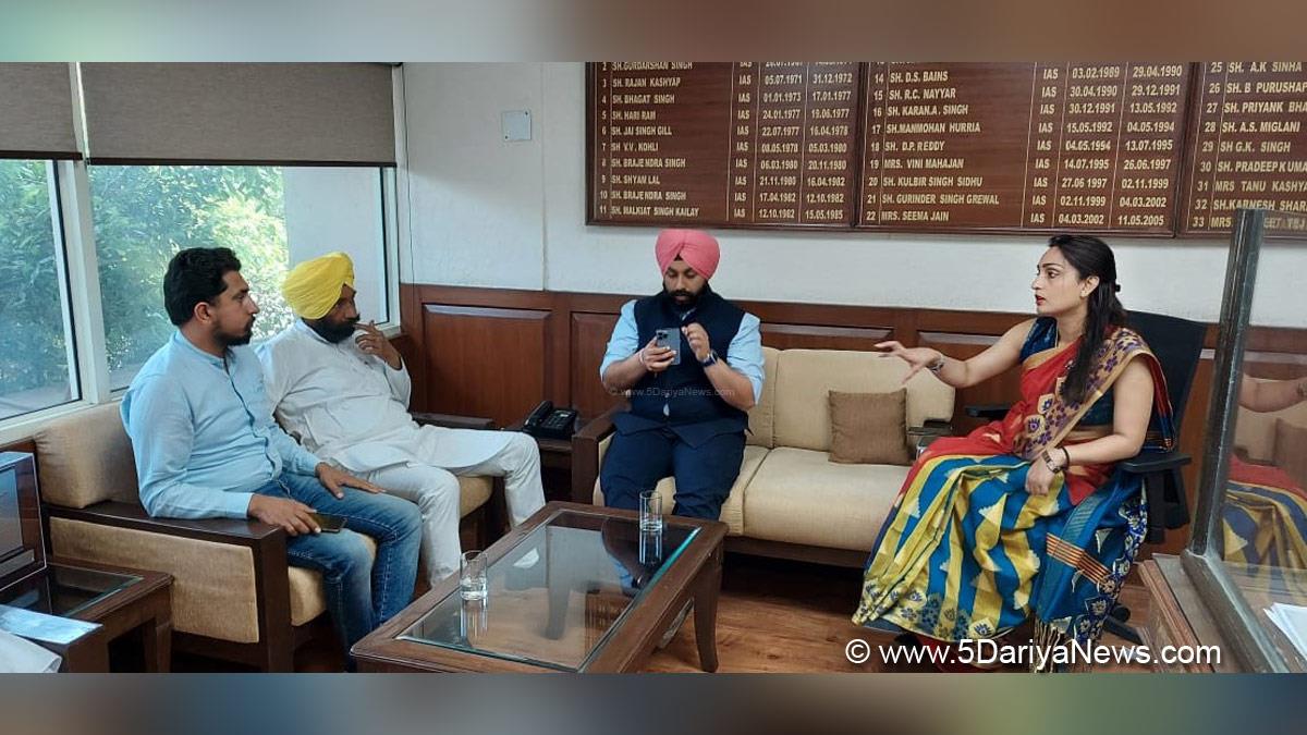 Harjot Singh Bains, AAP, Aam Aadmi Party, Aam Aadmi Party Punjab, AAP Punjab,DC Ropar, Sonali Giri, Deputy Commissioner Ropar, Rupnagar, Ropar, Dinesh Chadha, Dr. Charanjit Singh, Government of Punjab, Punjab Government