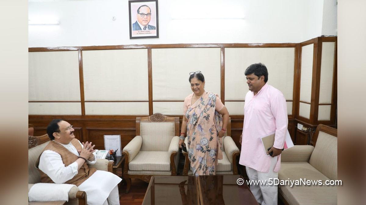 Jagat Prakash Nadda, BJP President, BJP, Bharatiya Janata Party, Vasundhara Raje, Member Of The Rajasthan Legislative Assembly