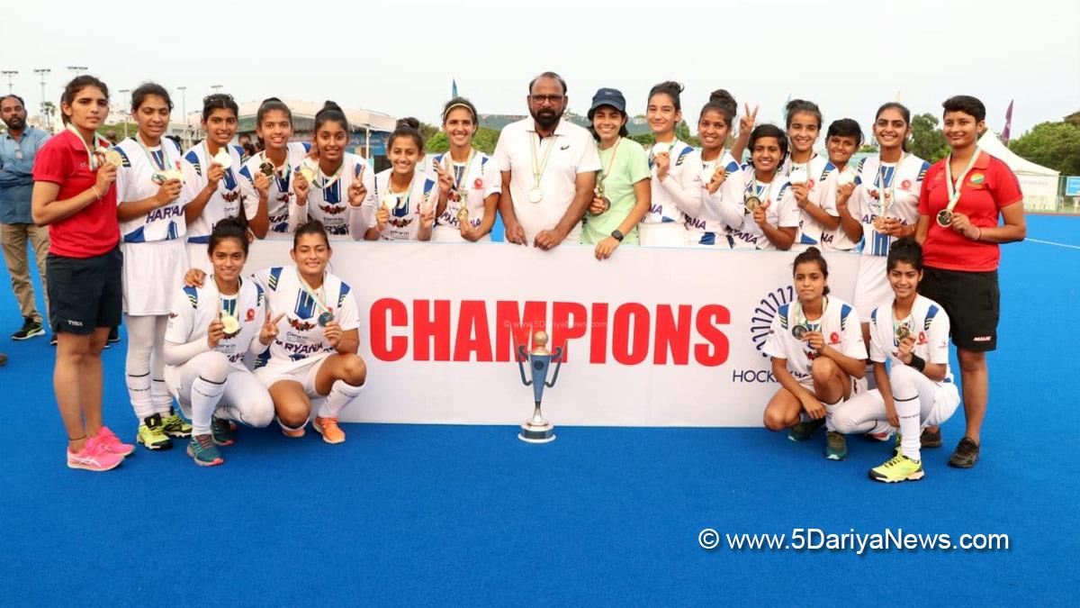 Sports News, Hockey, Jr Women Hockey Nationals, Haryana beat Jharkhand, Champions