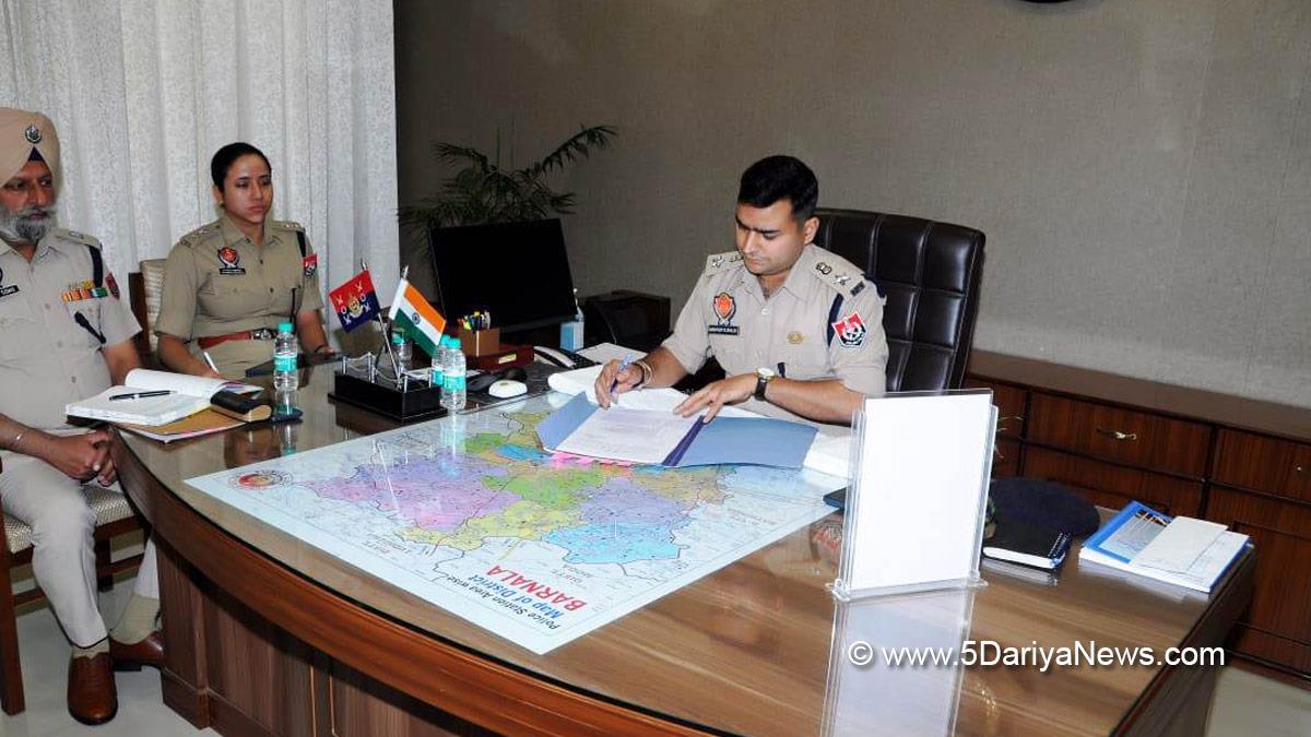 SSP Barnala, Barnala, Punjab Police, Police, Sandeep Kumar Malik