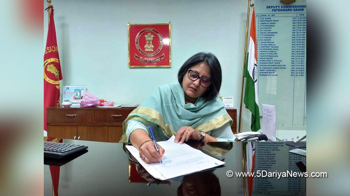 DC Fatehgarh Sahib, Parneet Shergill, Fatehgarh Sahib, Deputy Commissioner Fatehgarh Sahib 