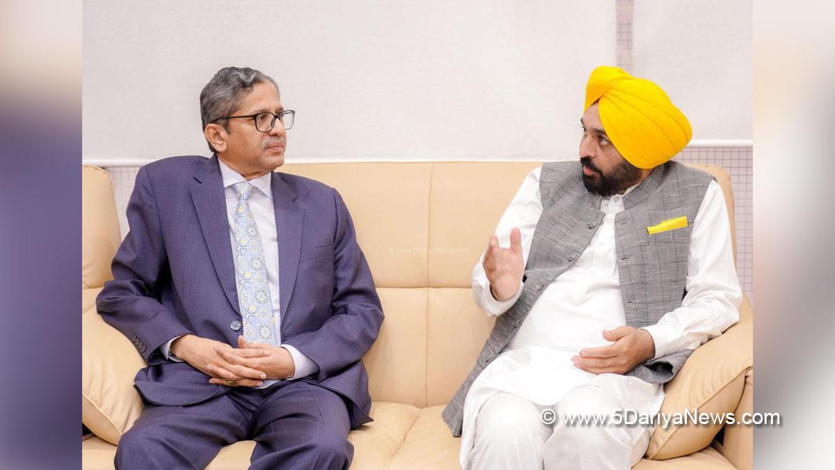 Bhagwant Mann, AAP, Aam Aadmi Party, Aam Aadmi Party Punjab, AAP Punjab, Government of Punjab, Punjab Government, Punjab, Chief Minister Of Punjab, Chief Justice of India, N. V. Ramana, Amritsar