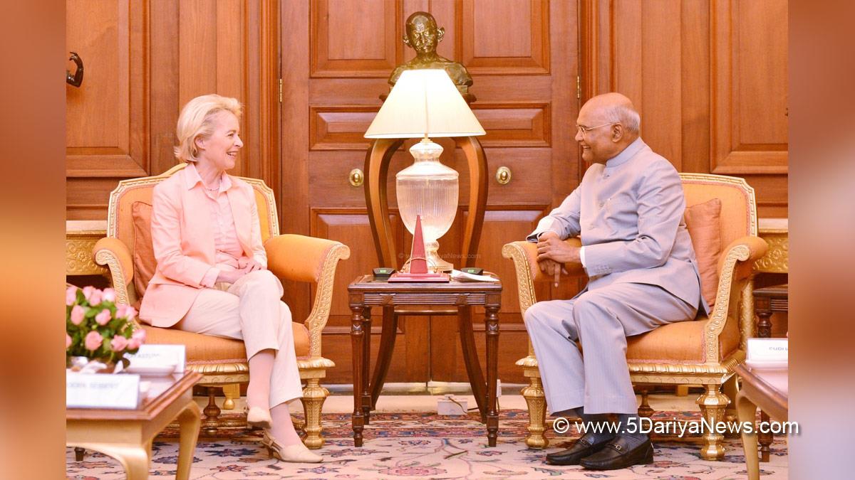 Ram Nath Kovind, President of India, President, Indian President, Rashtrapati, European Commission President Ursula Von Der Leyen, Rashtrapati Bhavan