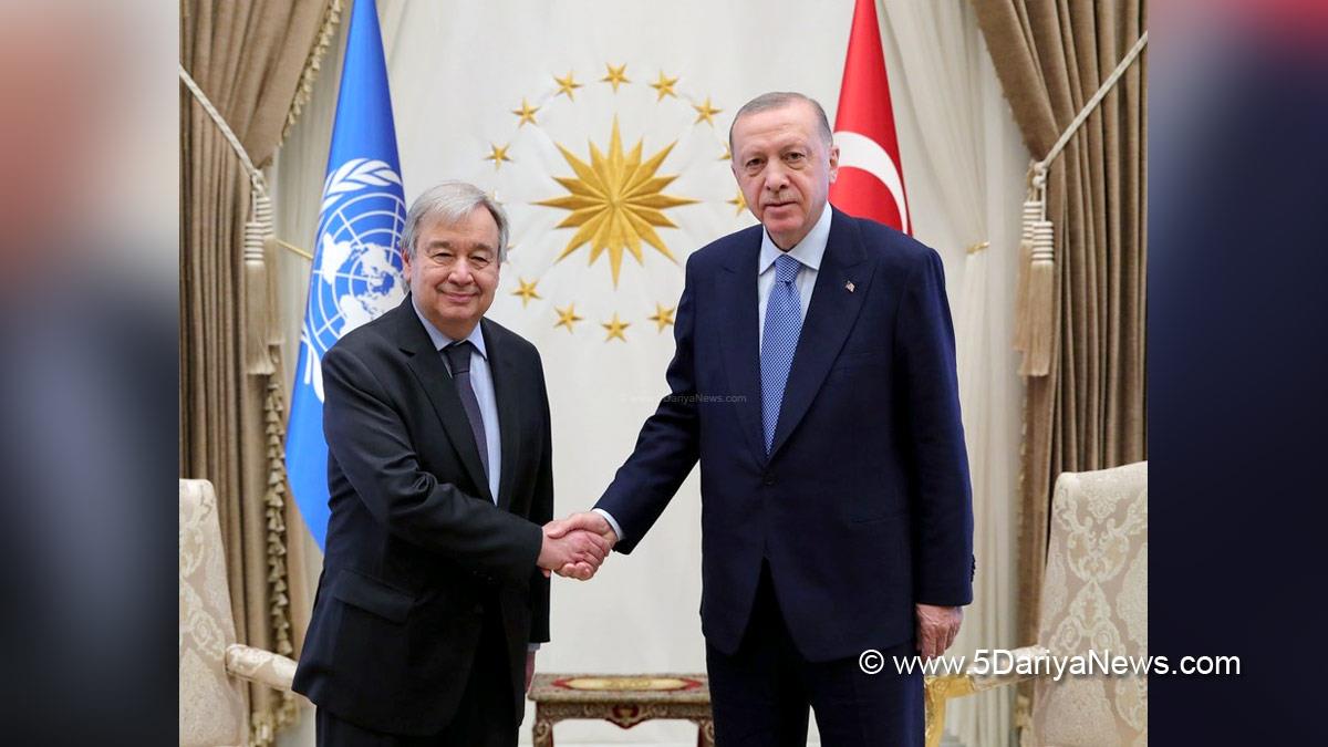 Antonio Guterres, United Nations, Secretary General, International Leader, Turkish President Recep Tayyip Erdogan, Ankara,Turkey