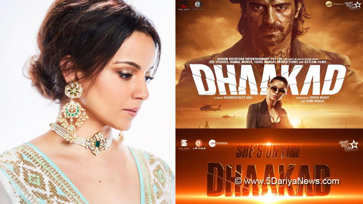Kangana Ranaut, Bollywood, Entertainment, Mumbai, Actress, Cinema, Hindi Films, Movie, Mumbai News, Heroine, Dhaakad, Teaser Of First Song, She’s On Fire, Upcoming Film 