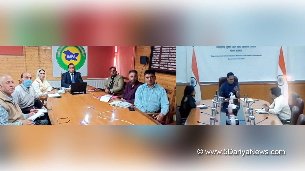 JK Admin, V. Srinivas, Department Of Administrative Reforms Public Grievances, DARPG, Jammu And Kashmir, Jammu & Kashmir