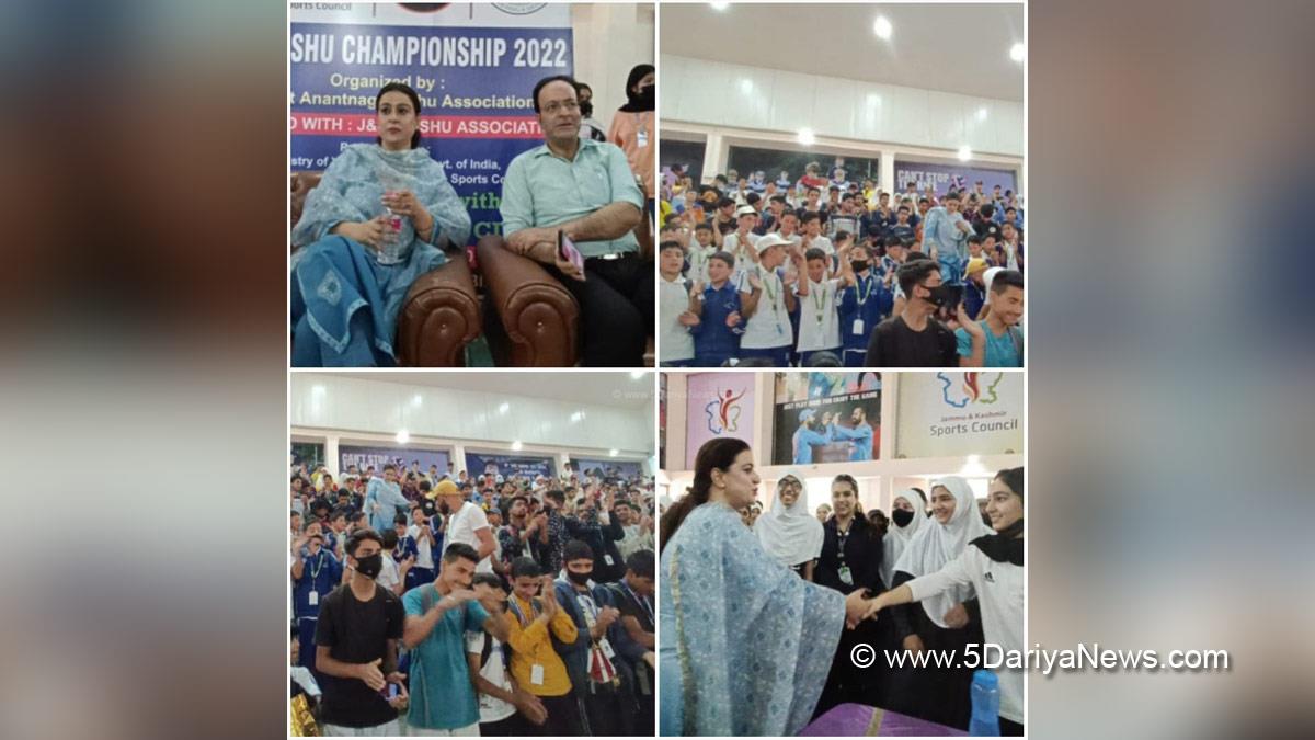 JK Admin, Nuzhat Gul, Secretary J&K Sports Council, Wushu Championship,J&K Wushu Association, Srinagar, Kashmir, Jammu And Kashmir, Jammu & Kashmir