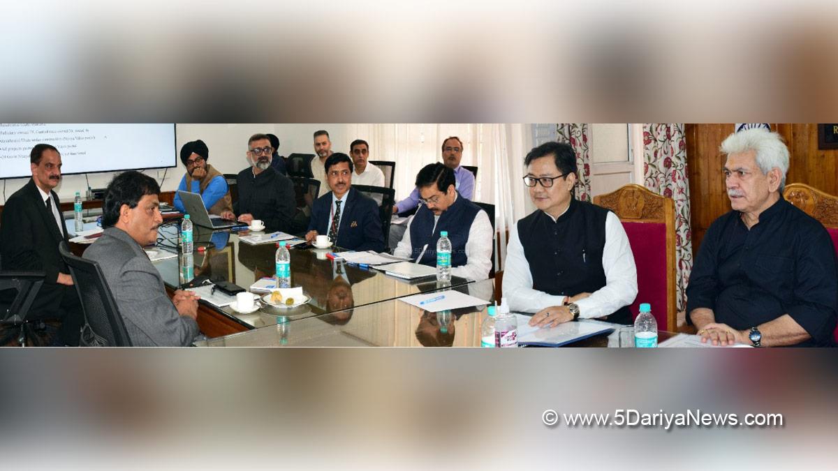 Kiren Rijiju, Manoj Sinha, Lieutenant Governor J&K, Raj Bhavan, Jammu, Srinagar, Kashmir, Jammu And Kashmir, Jammu & Kashmir, Dr Arun Kumar Mehta, Vivek Bhardwaj