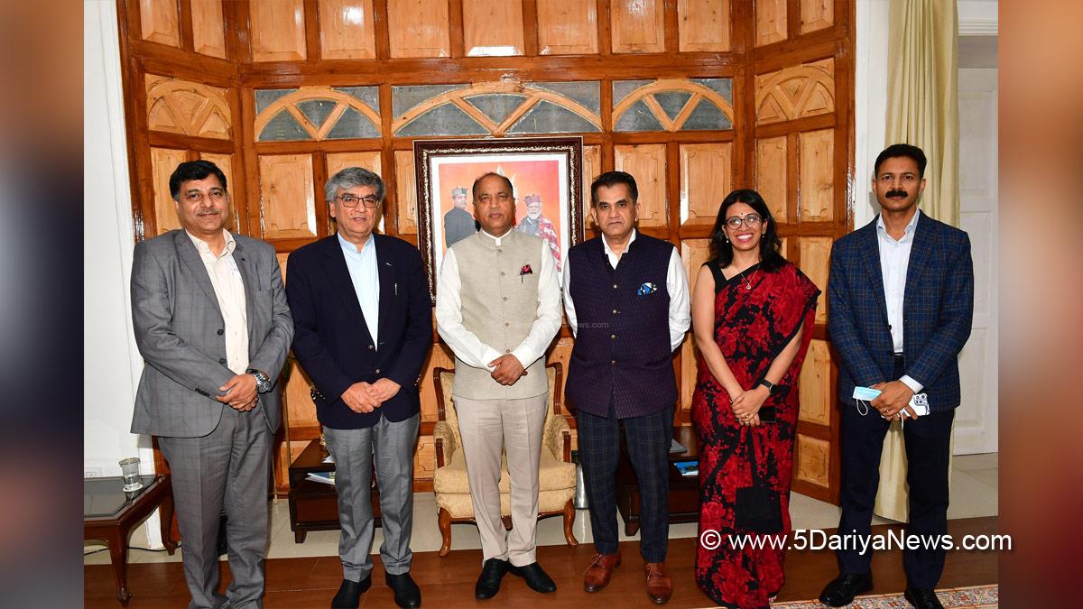 Jai Ram Thakur, Himachal Pradesh, Himachal, Bharatiya Janata Party, BJP, BJP Himachal, Shimla, Chief Minister of Himachal Pradesh, BJP Himachal Pradesh, Chief Executive Officer, CEO Of NITI Aayog Amitabh Kant