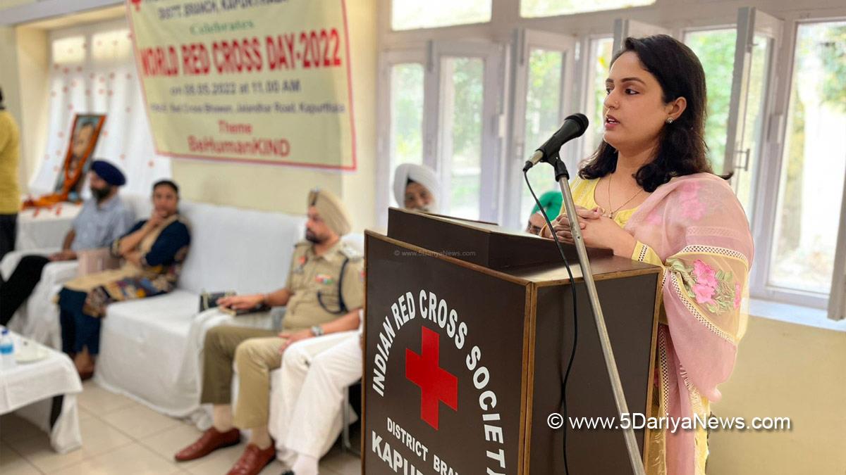 Dr Preet Kanwal. Red Cross, Indian Red Cross Society, World Red Cross Day 2022, World Red Cross Day, Be Human Kind, Red Cross Society Kapurthala, BeHumankind, Kapurthala
