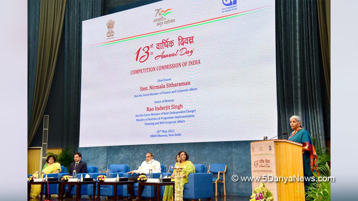 Nirmala Sitharaman, Union Minister for Finance & Corporate Affairs, BJP, Bharatiya Janata Party, Annual Day commemoration of the Competition Commission of India, CCI