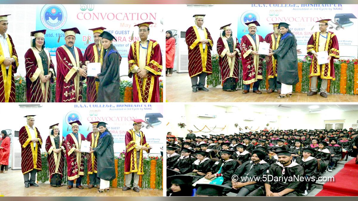 Dr Jitendra Singh, Dr. Jitendra Singh, Bharatiya Janata Party, BJP, Union Earth Sciences Minister, DAV College, Hoshiarpur, Punjab