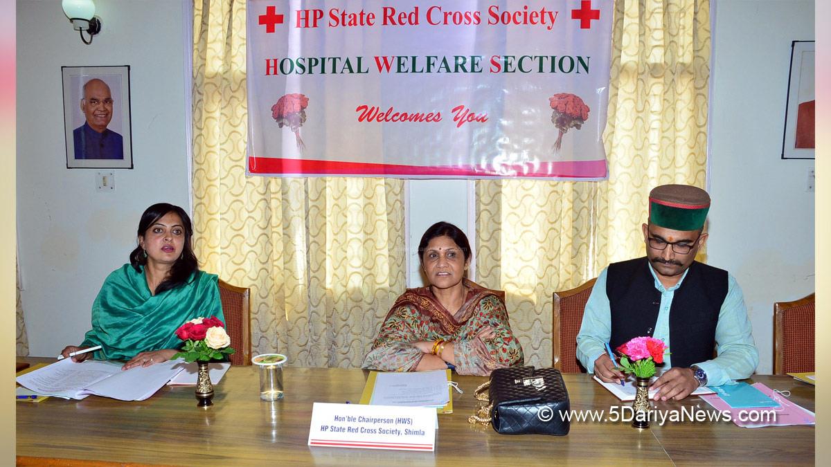 H.P. Red Cross Hospital Welfare Section, Red Cross, Dr. Sadhna Thakur, Himachal Pradesh, Himachal, State Red Cross Society, Dr. Kimi Sood