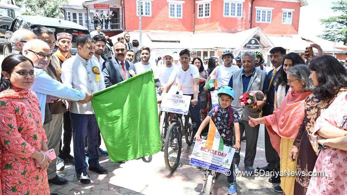 Suresh Kashyap, Himachal Pradesh, Himachal, Bharatiya Janata Party, BJP, BJP Himachal, Shimla, BJP Himachal Pradesh, Azadi Ka Amrit Mahotsav, World Bicycle Day