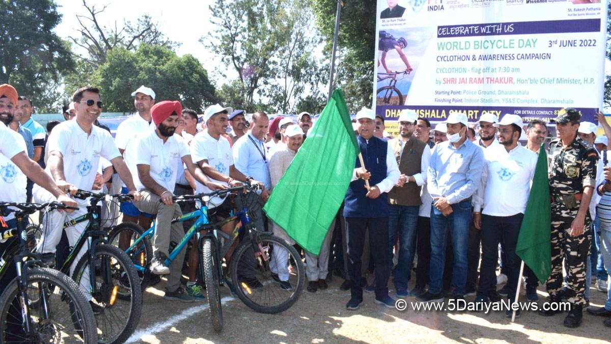 Jai Ram Thakur, Himachal Pradesh, Himachal, Bharatiya Janata Party, BJP, BJP Himachal, Shimla, Chief Minister of Himachal Pradesh, BJP Himachal Pradesh, Dharamshala, World Bicycle Day