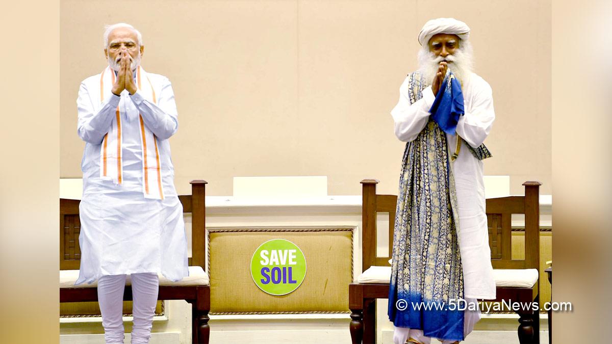 Narendra Modi, Modi, BJP, Bharatiya Janata Party, Prime Minister of India, Prime Minister, Narendra Damodardas Modi, Azadi ka Amrit Mahotsav, Save Soil Movement, Swachh Bharat Mission, Isha Foundation