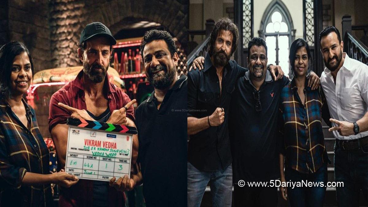 Vikram Vedha, Vikram Vedha Shoot Wrap, Vikram Vedha Release Date, Vikram Vedha Star Cast, Vikram Vedha Trailer, Hrithik Roshan, Saif Ali Khan, Radhika Apte