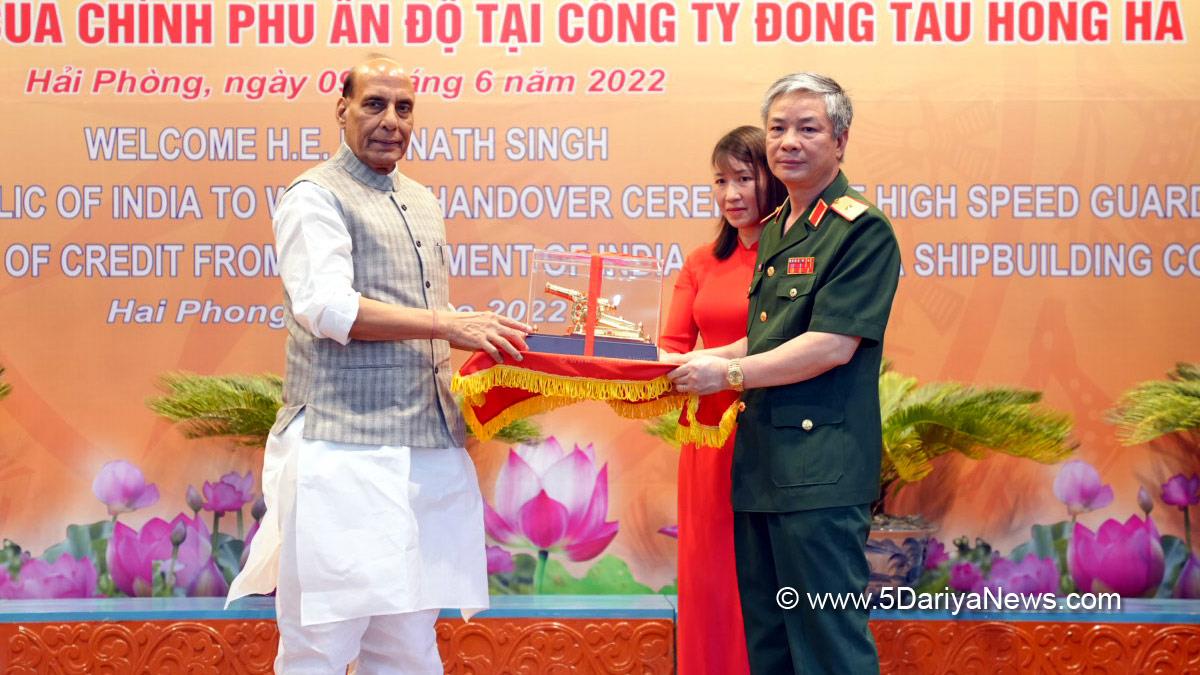 Rajnath Singh, Union Defence Minister, Defence Minister of India, BJP, Bharatiya Janata Party, 12 High Speed Guard Boats To Vietnam, Make In India, Hong Ha Shipyard, Hai Phong
