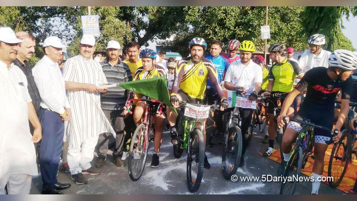 Jugal Kishore Sharma, Kashmir, Jammu And Kashmir, Jammu & Kashmir, Jammu, Bharatiya Janata Party, BJP, Nehru Yuva Kendra, Samba, World Bicycle Rally