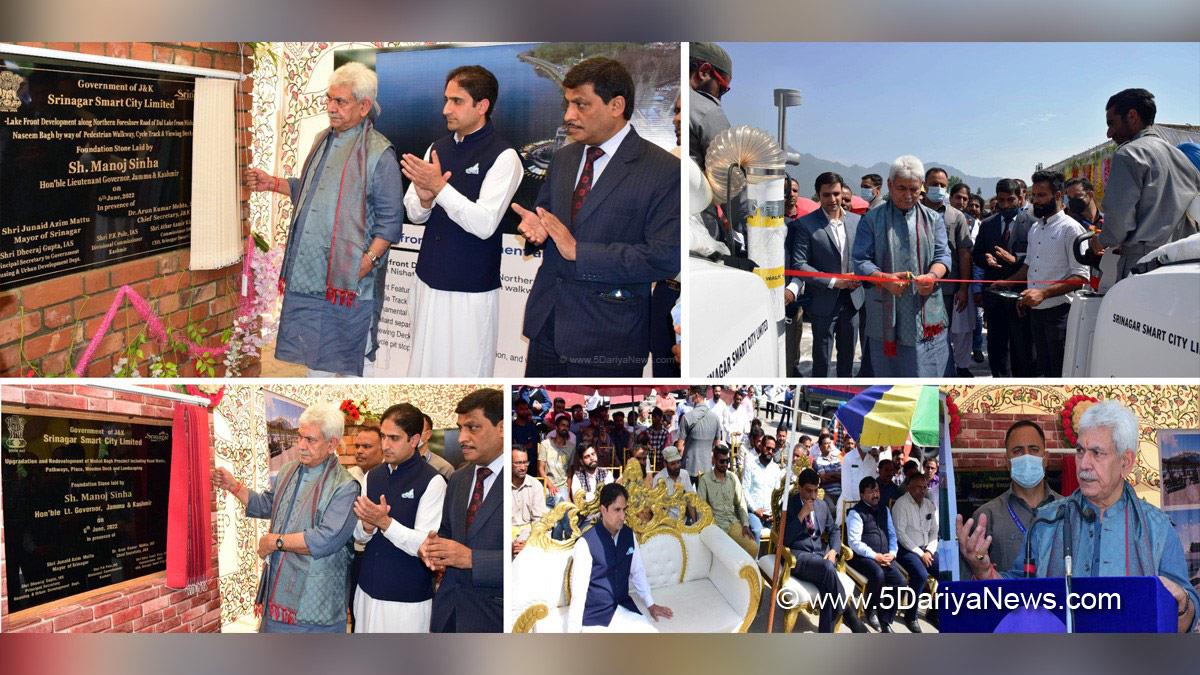 Manoj Sinha, Lieutenant Governor J&K, Raj Bhavan, Jammu, Srinagar, Kashmir, Jammu And Kashmir, Jammu & Kashmir, Junaid Azim Mattu, Mayor SMC, Dr Arun Kumar Mehta, Chief Secretary; Sh Dheeraj Gupta, Principal Secretary