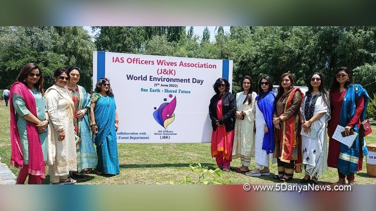 Mandeep Kaur, Commissioner Secretary Rural Development Department and Panchayati Raj, Srinagar, Jammu, Kashmir, Jammu And Kashmir, Jammu & Kashmir, IAS Officers Wives Association, IASOWA, World Environment Day,World Environment Day-2022