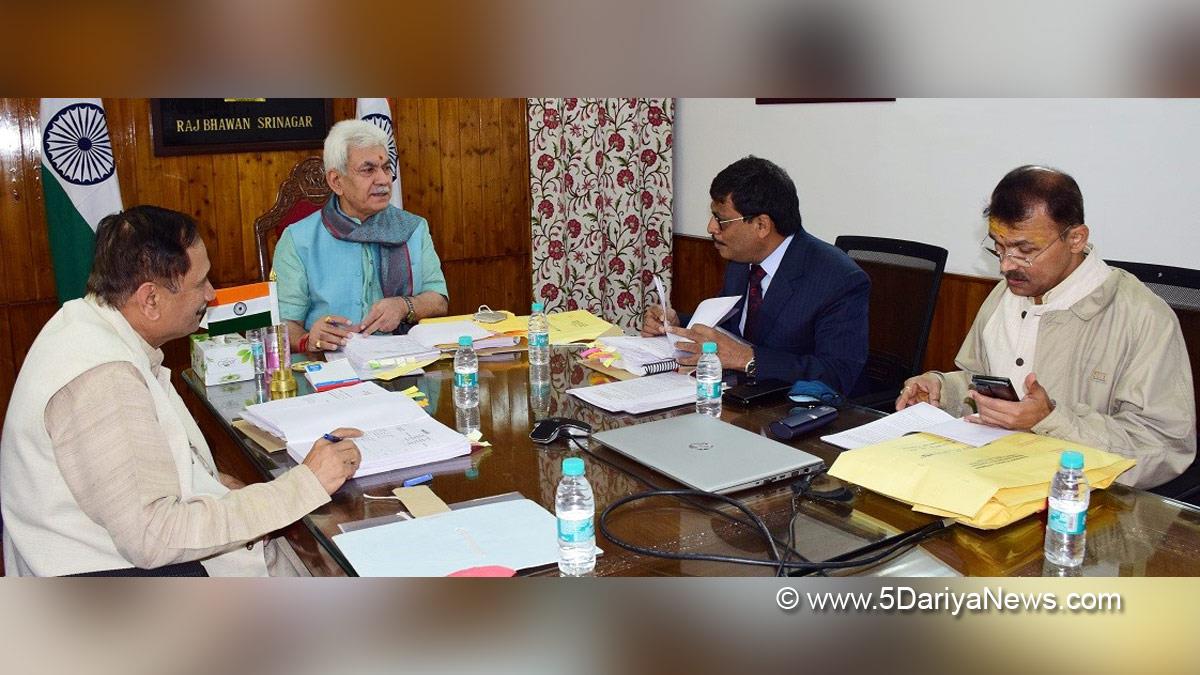 Manoj Sinha, Lieutenant Governor J&K, Raj Bhavan, Jammu, Srinagar, Kashmir, Jammu And Kashmir, Jammu & Kashmir, Rajeev Rai Bhatnagar, Advisor to the Lieutenant Governor, Dr. Arun Kumar Mehta, Chief Secretary, Nitishwar Kumar, Principal Secretary