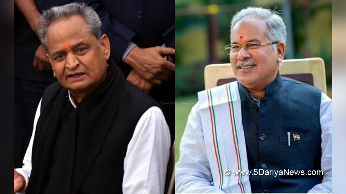 Ashok Gehlot, Jaipur, Rajasthan, Rajasthan Congress, Indian National Congress, Congress, All India Congress Committee, Bhupesh Baghel, Indian National Congress, Congress, All India Congress Committee, Chhattisgarh, Raipur, Chief Minister of Chhattisgarh 