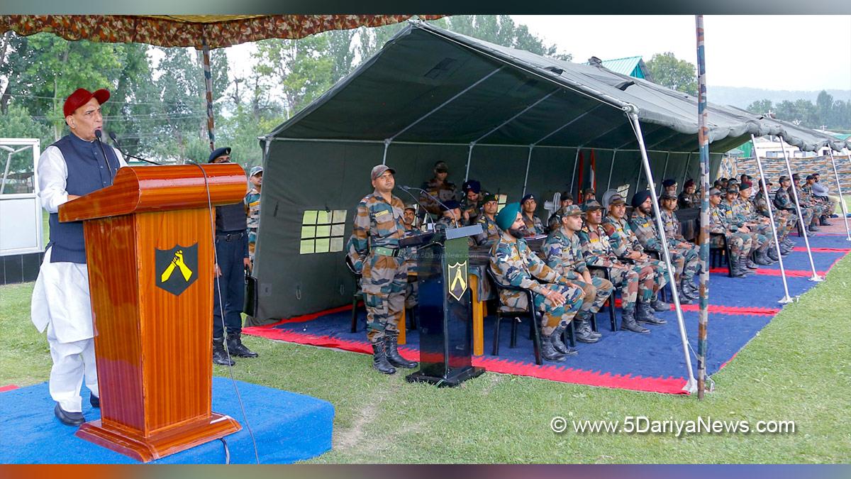 Rajnath Singh, Union Defence Minister, Defence Minister of India, BJP, Bharatiya Janata Party, Srinagar, Shri Amarnath Yatra, Border Security Force, BSF, Central Reserve Police Force, CRPF, Jammu & Kashmir, Army Staff General Manoj Pande