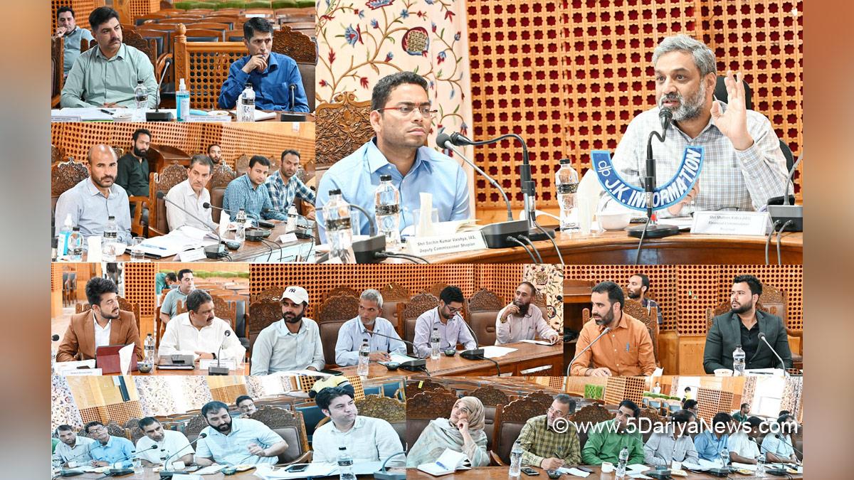 DDC Shopian, District Development Commissioner Shopian, Sachin Kumar Vaishya, Shopian, Kashmir, Jammu And Kashmir, Jammu & Kashmir, Financial Commissioner, Revenue, FCR
