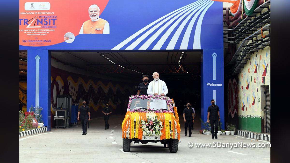 Narendra Modi, Modi, BJP, Bharatiya Janata Party, Prime Minister of India, Prime Minister, Narendra Damodardas Modi, Piyush Goyal, Hardeep Singh Puri, Som Prakash, Anupriya Patel, Kaushal Kishore, Pragati Maidan Integrated Transit Corridor project, Pragati Maidan Redevelopment Project