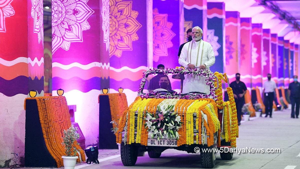 Narendra Modi, Modi, BJP, Bharatiya Janata Party, Prime Minister of India, Prime Minister, Narendra Damodardas Modi, Piyush Goyal, Hardeep Singh Puri, Som Prakash, Anupriya Patel, Kaushal Kishore, Pragati Maidan Integrated Transit Corridor project, Pragati Maidan Redevelopment Project