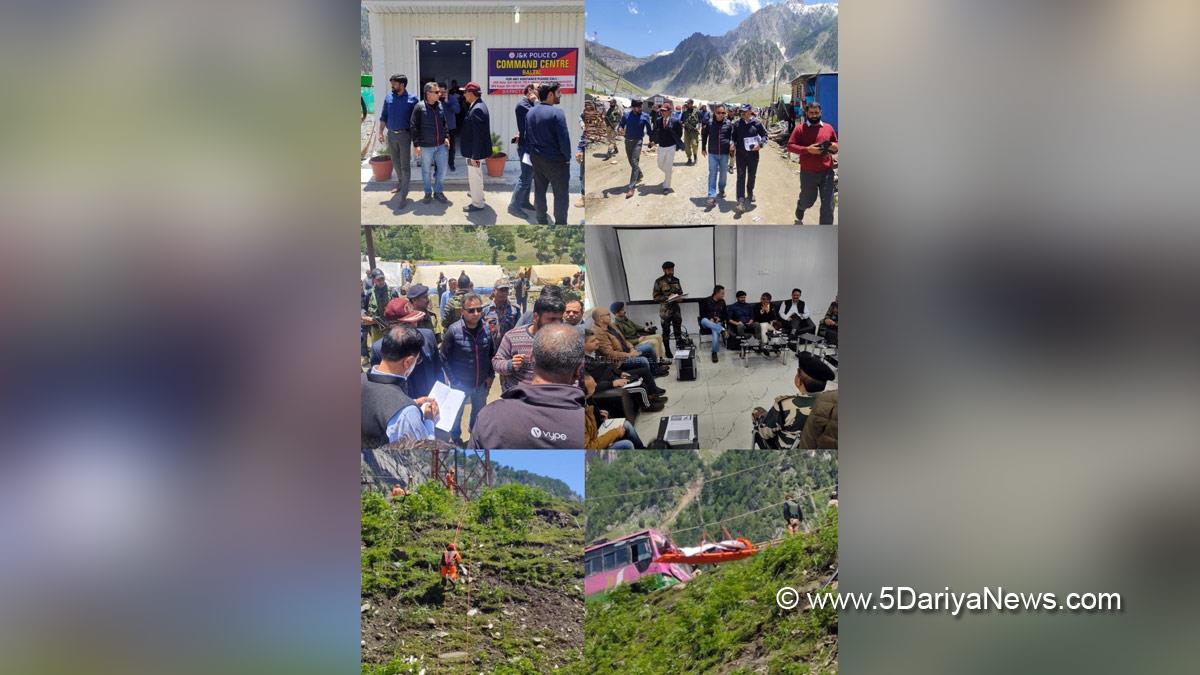 Deputy Commissioner Ganderbal, Shyambir, Ganderbal, Kashmir, Jammu And Kashmir, Jammu & Kashmir, National Disaster Management Authority and Nazim Zai Khan, Secretary DMRRR, Shri Amarnath Ji Yatra, Shri Amarnathji Yatra 2022, Amarnathji Yatra, Amarnathji Yatra 2022, Shri Amarnath Ji Pilgrimage, Shri Amarnathji Shrine Board, SASB, SANJY-2022