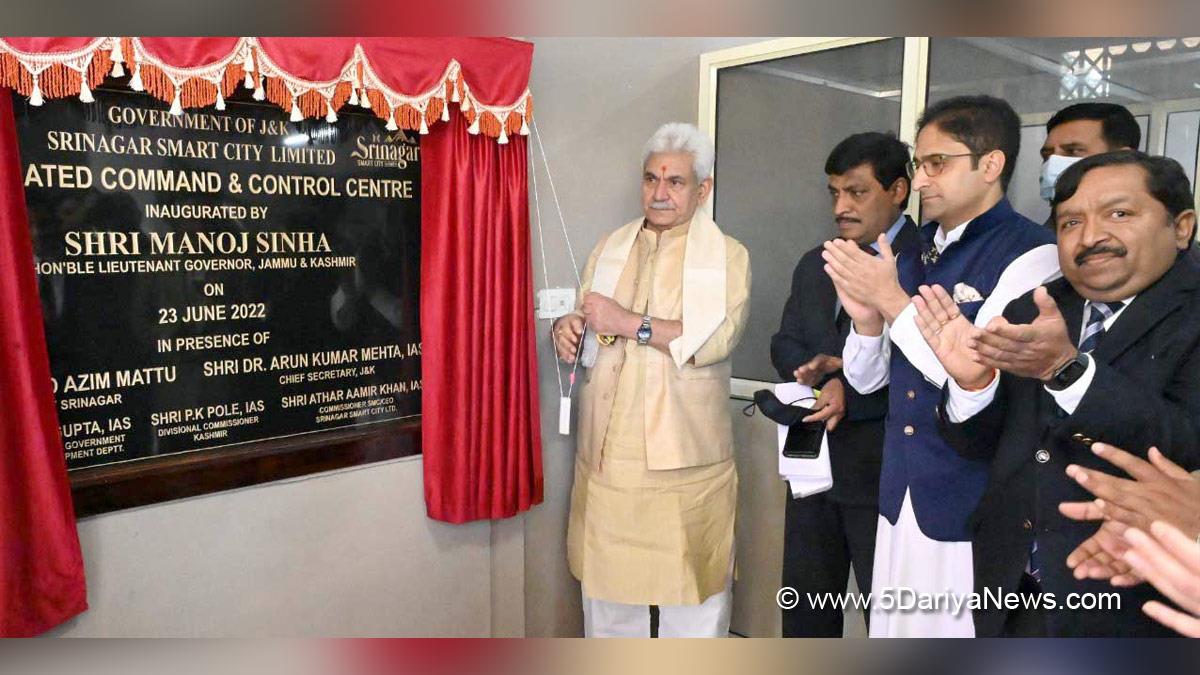 Manoj Sinha, Lieutenant Governor J&K, Raj Bhavan, Jammu, Srinagar, Kashmir, Jammu And Kashmir, Jammu & Kashmir, Dr Arun Kumar Mehta, Chief Secretary, Dheeraj Gupta