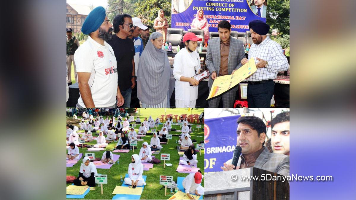  Deputy Commissioner Srinagar, Mohammad Aijaz Asad, Srinagar, Jammu, Kashmir, Jammu And Kashmir, Jammu & Kashmir, International Day against drug abuse and illicit trafficking, Anti Drug Mission, Nasha Mukht Bharat Abhiyan