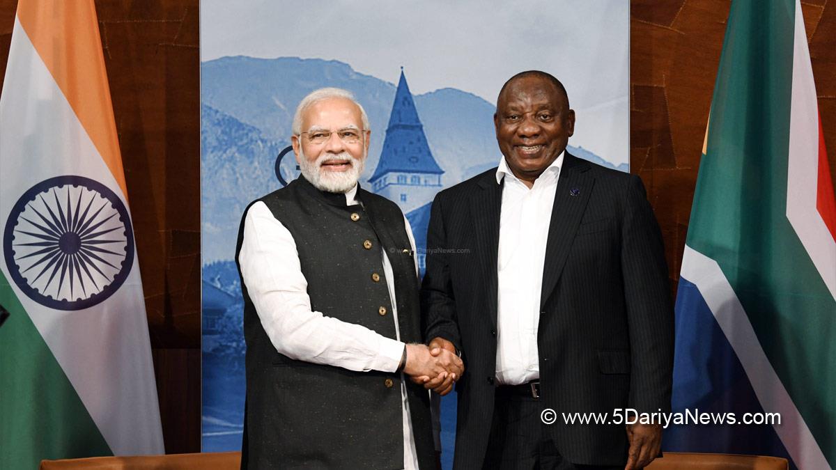 Narendra Modi, Modi, BJP, Bharatiya Janata Party, Prime Minister of India, Prime Minister, Narendra Damodardas Modi, H.E. Mr. Cyril Ramaphosa, Germany, G 7 Summit 