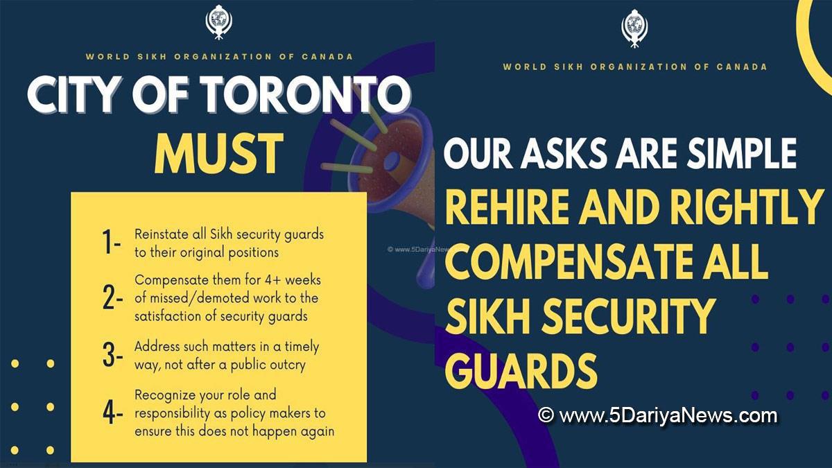City Of Toronto Apologizes, No Beard, No Beard Rule, Clean Shave Policy , Clean Shave Policy Canada , Clean Shave Policy Toronto , Clean Shave Policy At Work , Canada Clean Shave Policy , World Sikh Organization