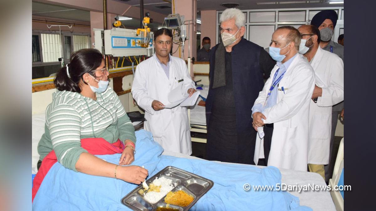 Manoj Sinha, Lieutenant Governor J&K, Raj Bhavan, Jammu, Srinagar, Kashmir, Jammu And Kashmir, Jammu & Kashmir, Amarnath pilgrims, SKIMS Hospital