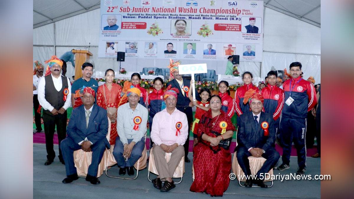 Rajendra Vishwanath Arlekar, Himachal Pradesh, Himachal, Bharatiya Janata Party, BJP, BJP Himachal, Shimla, Raj Bhawan, Sub Junior National Wushu Championship 2022