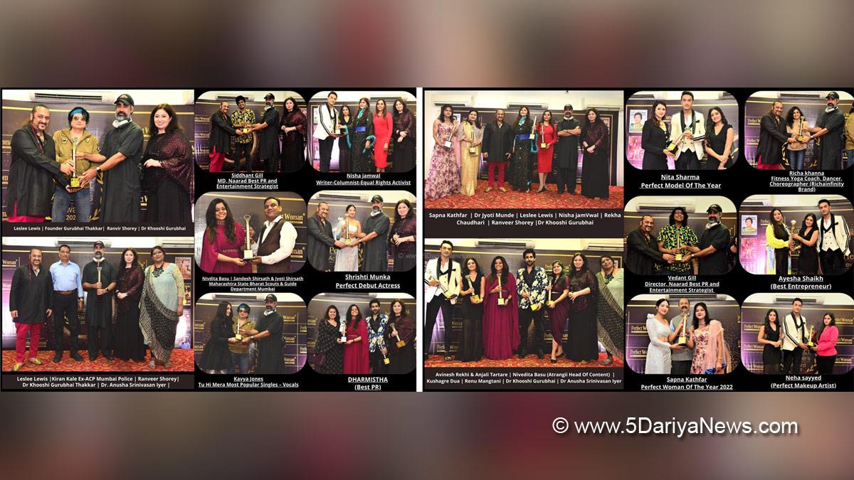  7th Perfect Achievers Award 2022, Perfect Achievers Award, Gurubhai Thakkar, Dr. Khooshi Gurubhai, Dr. Geet S Thakkar, Perfect Woman, Perfect Woman Magazine
