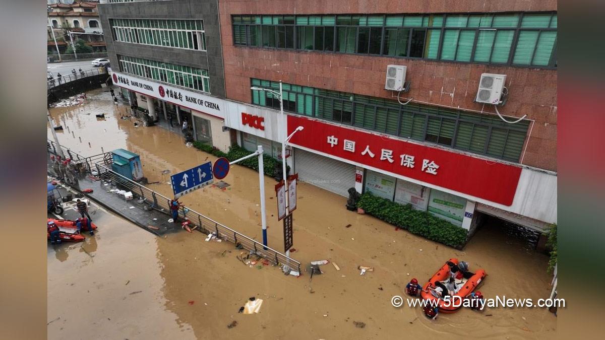 Weather, China, Beijing, Blue Alert, Rainstorms, Heavy Rain