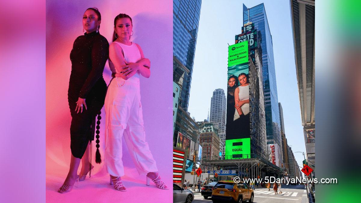 Music, Entertainment, Mumbai, Singer, Song, Mumbai News, Raashi Sood, Raja Kumari, Billboard, Times Square Billboard