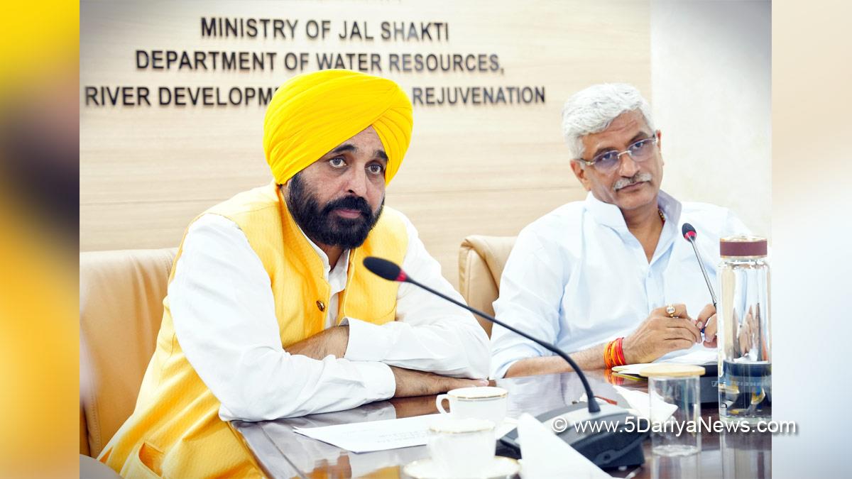 Bhagwant Mann, AAP, Aam Aadmi Party, Aam Aadmi Party Punjab, AAP Punjab, Government of Punjab, Punjab Government, Punjab, Chief Minister Of Punjab, Gajendra Singh Shekhawat, BJP, Bharatiya Janata Party, Union Minister for Jal Shakti