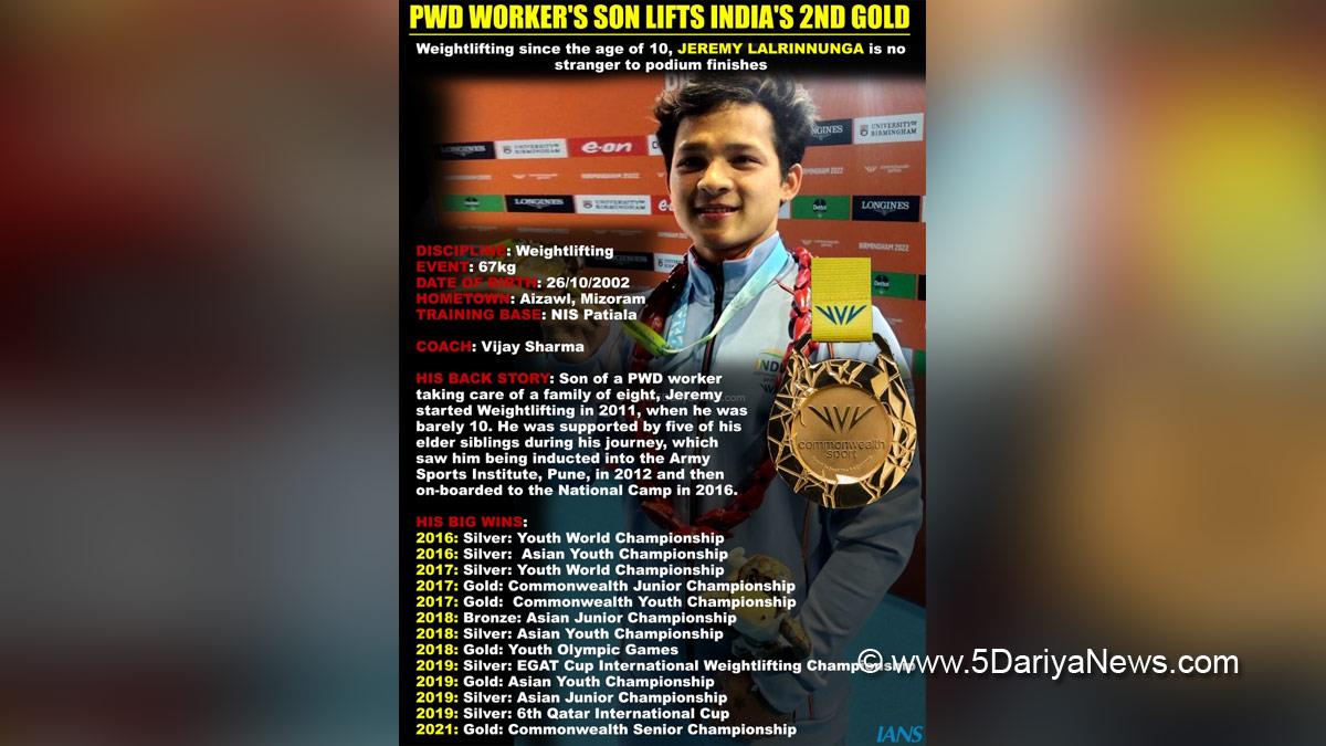 Jeremy Lalrinnunga, Weightlifter, Weightlifting, Commonwealth of Nations, Commonwealth Games News, Commonwealth Games Medal Winners, Commonwealth Games 2022, CWG 2022, CWG 2022 Birmingham, Birmingham