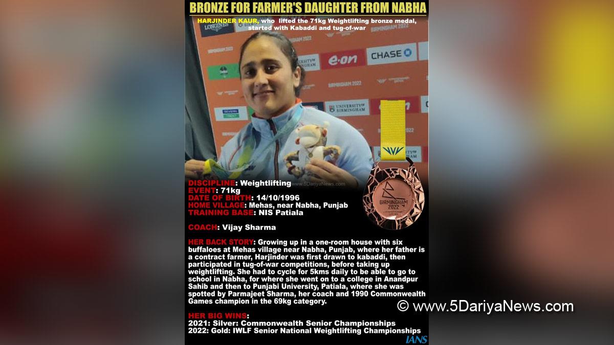 Commonwealth Games 2022, Commonwealth of Nations, Commonwealth Games News, Commonwealth Games Medal Winners, CWG 2022, CWG 2022 Birmingham, Birmingham, Sports News, Harjinder Kaur, Wightlifter, Bronze Medal