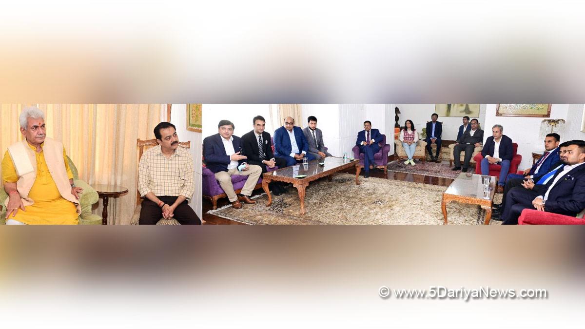 Manoj Sinha, Lieutenant Governor J&K, Raj Bhavan, Jammu, Srinagar, Kashmir, Jammu And Kashmir, Jammu & Kashmir, Sh Anand Desai, CII 