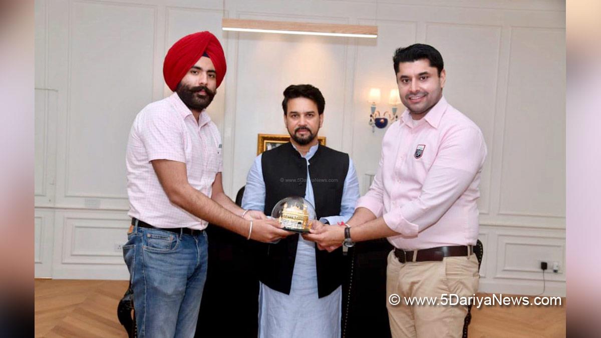 Anurag Thakur, Anurag Singh Thakur, BJP, Bharatiya Janata Party, Minister of Information and Broadcasting, Sukhwinder Singh Bindra, Punjab Youth Development Board, PYDB
