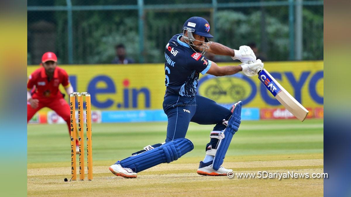 Sports News, Cricket, Cricketer, Player, Bowler, Batsman, Mayank Agarwal, Bengaluru Blasters, Mangalore United, Maharaja Trophy